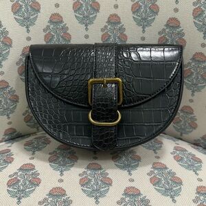 Faux Leather Croc Bag